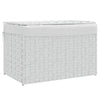 Canasta de lavandería Vidaxl con tapa de 55.5x35x34 cm Poly Rattan White