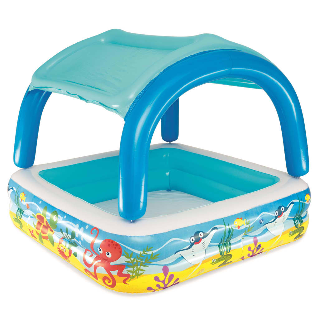 Bestway Play Natumming Pool con techo 140x140x114 cm azul 52192