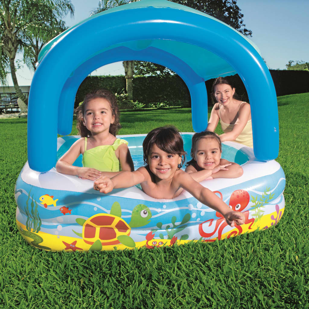 Bestway Play Natumming Pool con techo 140x140x114 cm azul 52192