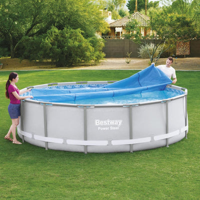 Copertina di piscina solare a flusso solare bestway 427 cm