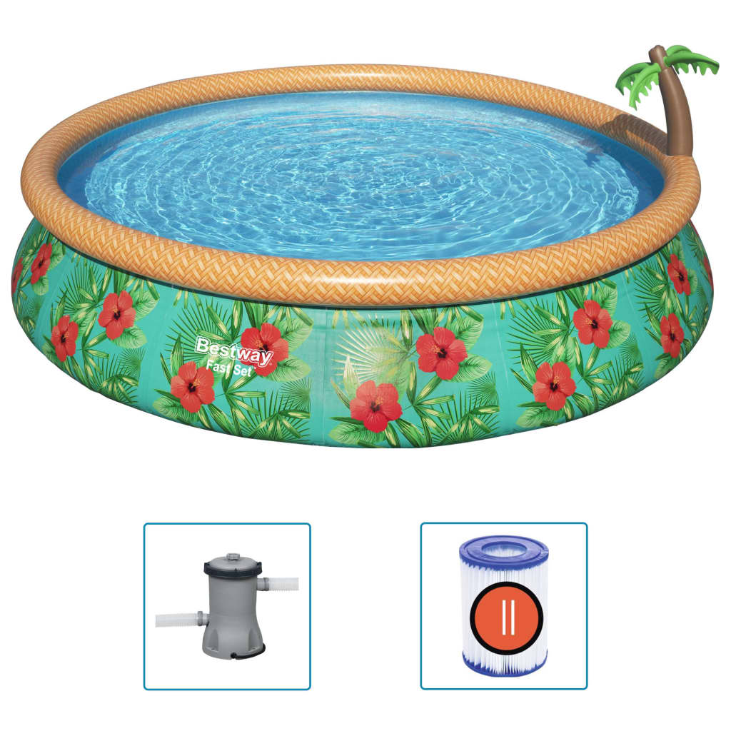 Set bestway set rapido set da piscina set paradiso gonfiabile 457x84 cm