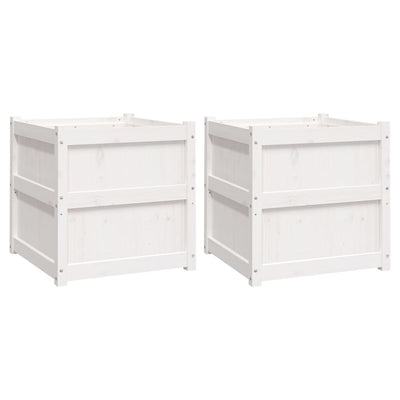 Vidaxl Fioterrs 2 PC CM Solid Pine White