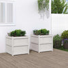 Vidaxl Fioterrs 2 PC CM Solid Pine White