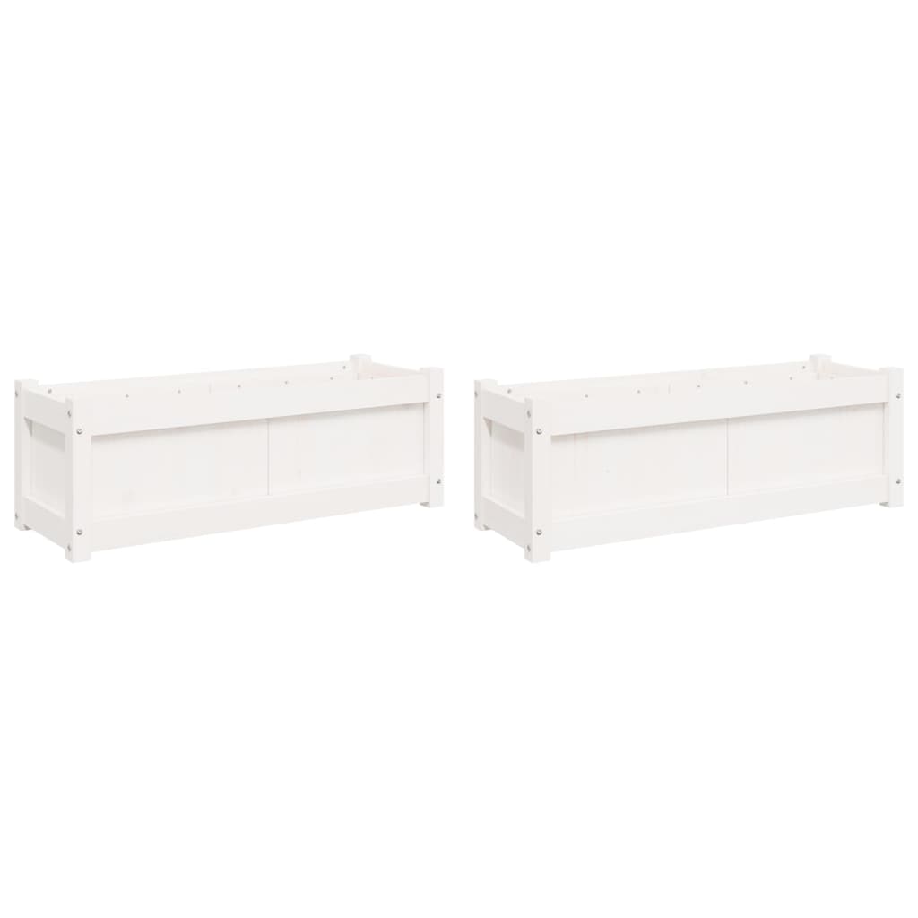 Vidaxl Fioterrs 2 PC CM Solid Pine White