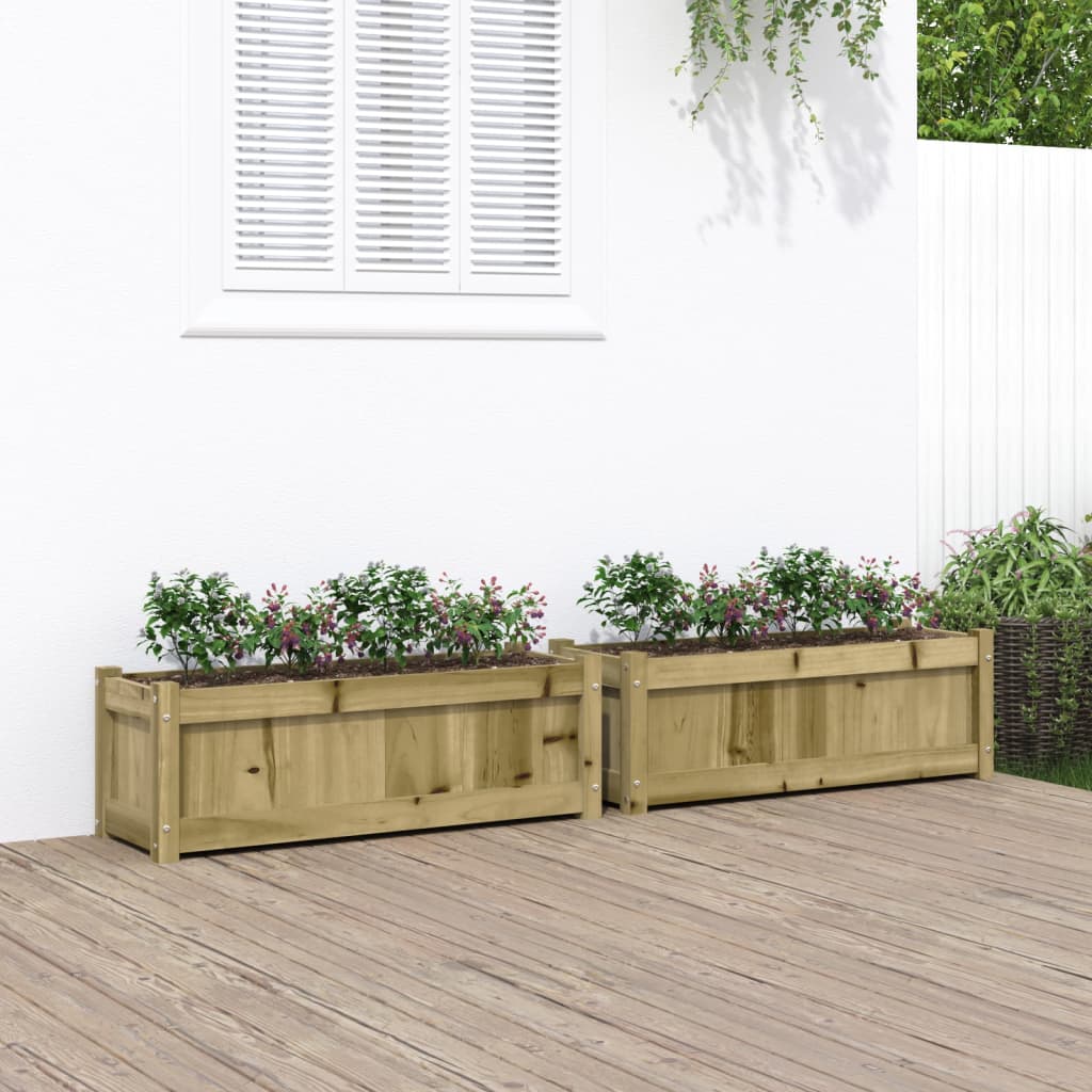 Vidaxl Plantadores 2 PC CM Madera impregnada