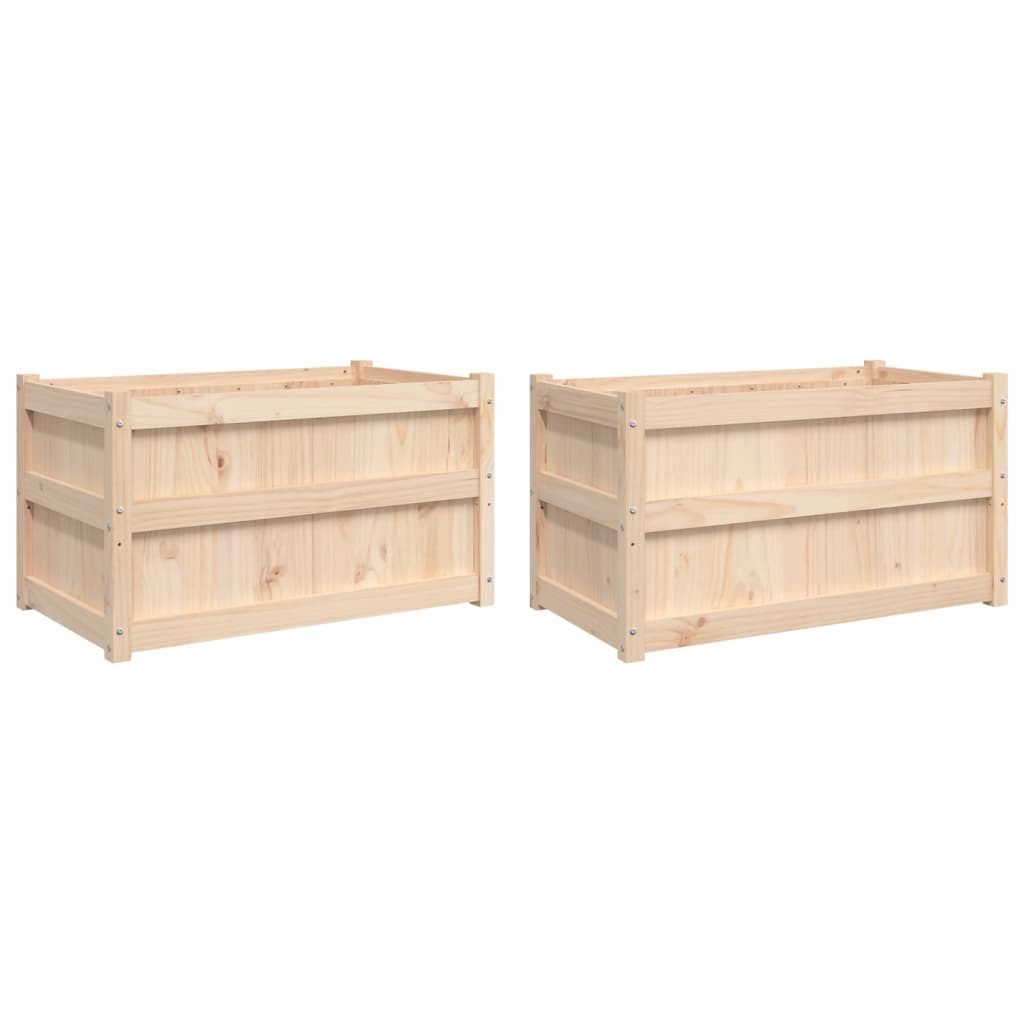 Vidaxl Plantadores 2 PC CM Solid Pine