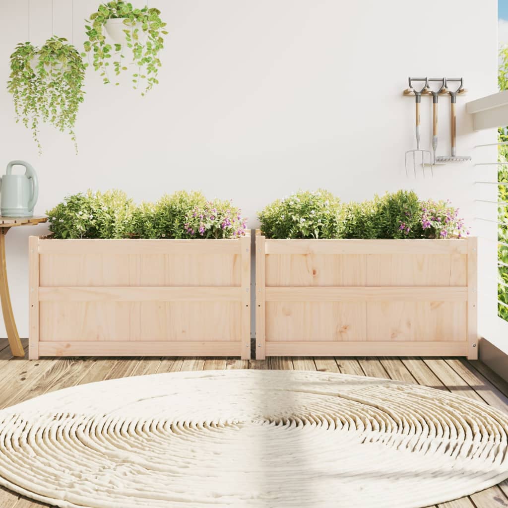 Vidaxl Plantadores 2 PC CM Solid Pine