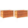 Vidaxl Fioterrs 2 PC CM Solid Pine Wash Brown