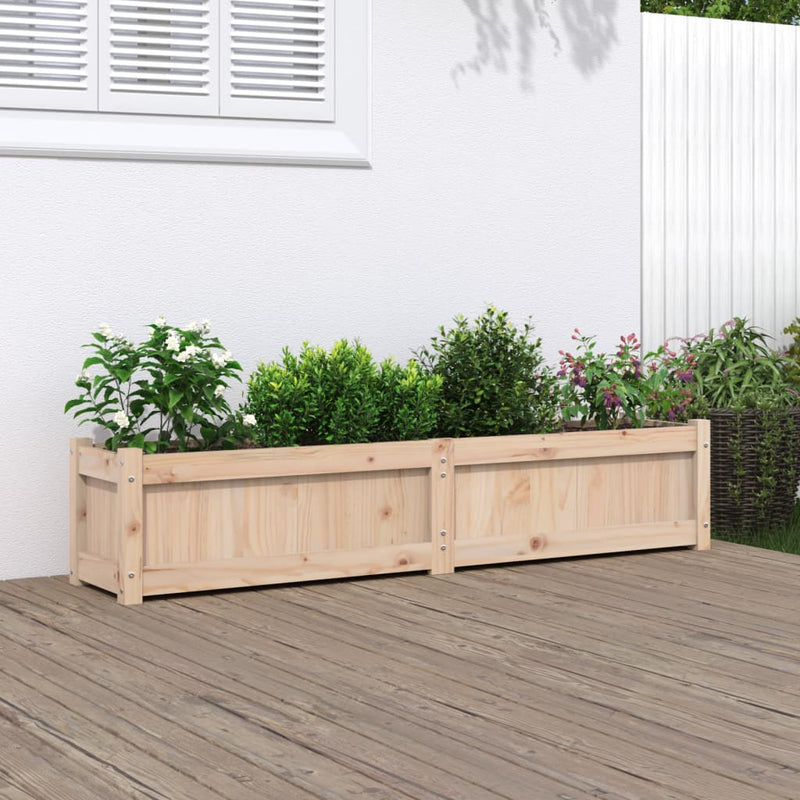 Plantador Vidaxl 150x31x31 cm de pino sólido
