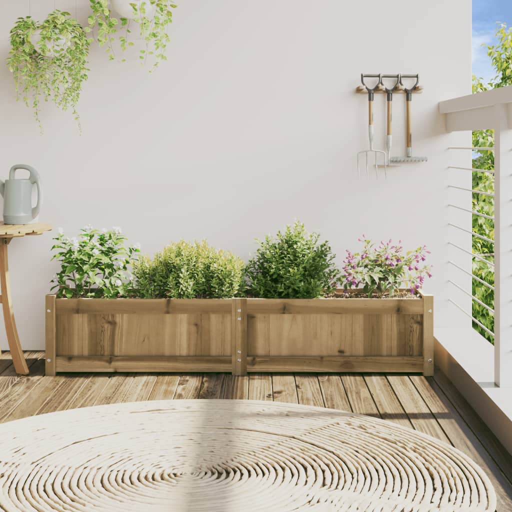 Casella di pianificazione Vidaxl 150x31x31 cm Pine impregnato