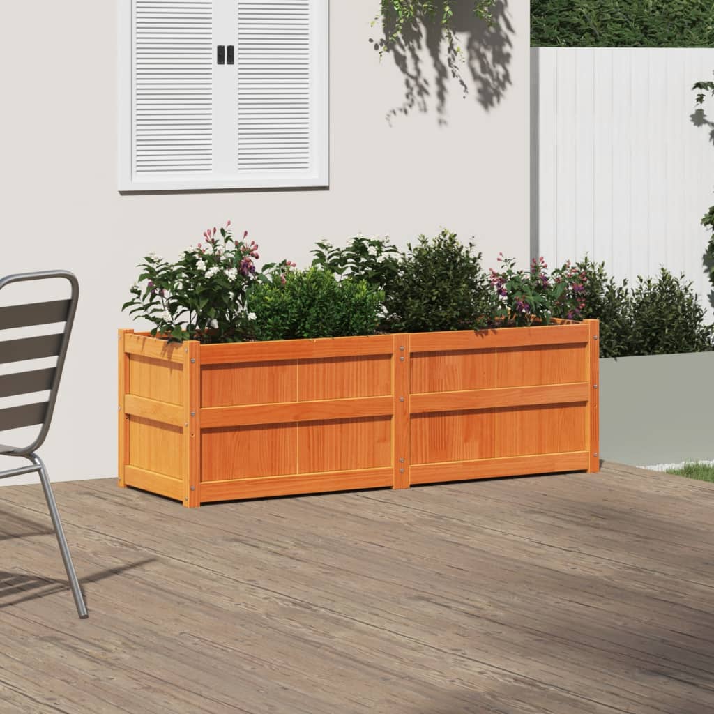 Fioriera Vidaxl 150x50x50 cm Pinna solida marrone