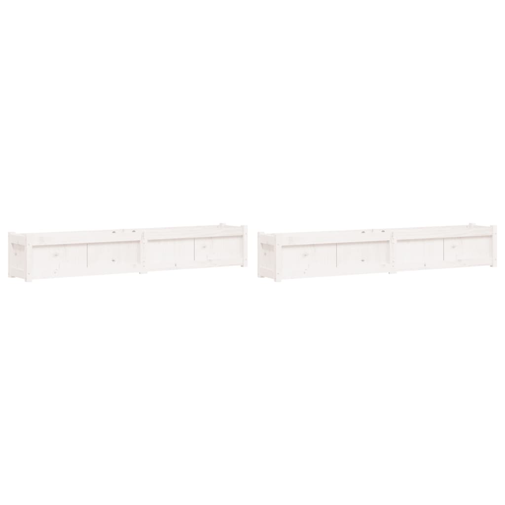 Vidaxl Plantadores 2 PC CM Solid Pine White