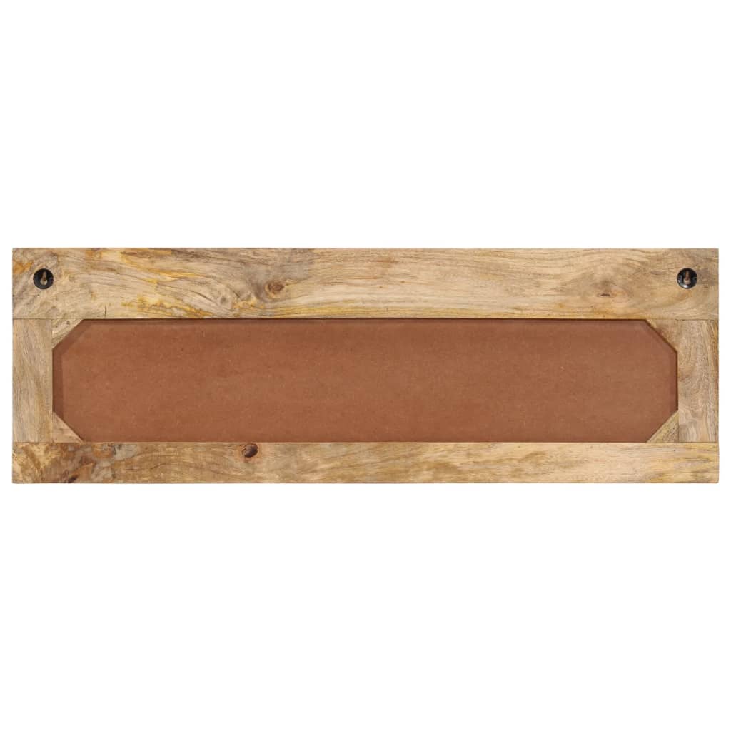 Rastrellino da parete Vidaxl con 6 ganci in legno di mango solido
