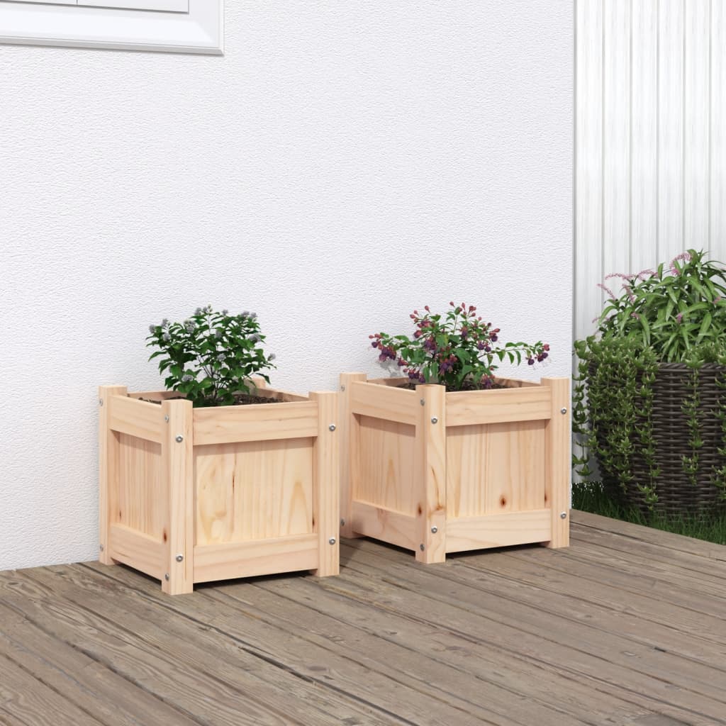 Vidaxl Plantadores 2 PC CM Solid Pine