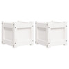 Vidaxl Fioterrs 2 PC CM Solid Pine White