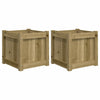 Vidaxl Plantadores 2 PC CM Madera impregnada