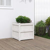 Casella di pianificazione Vidaxl 50x50x50 cm Pino solido bianco
