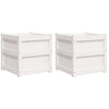 Vidaxl Fioterrs 2 PC CM Solid Pine White