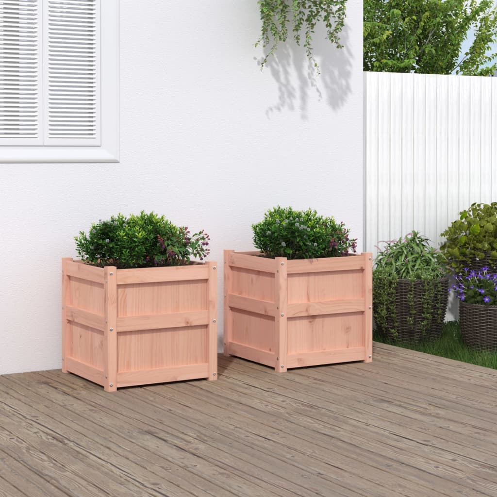 Vidaxl Plantadores 2 PCS Douglhout sólido