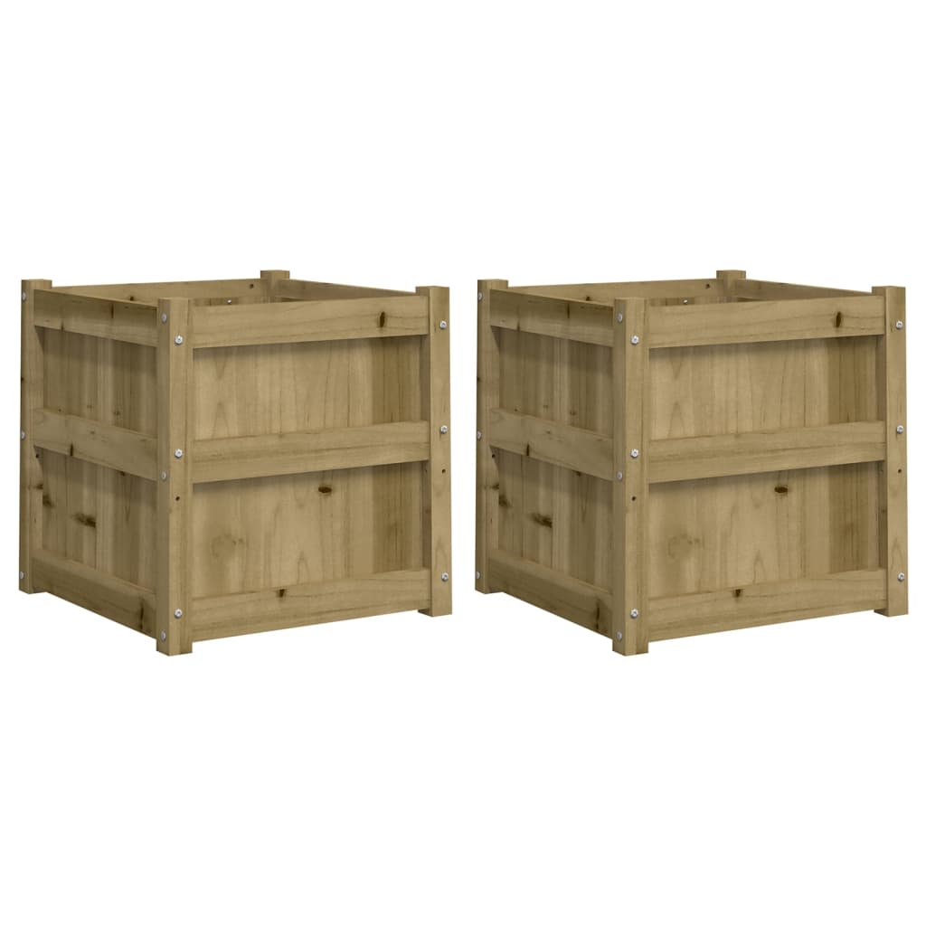 Vidaxl Plantadores 2 PC CM Madera impregnada