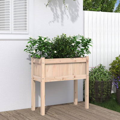 Vidaxl fioriera con gambe 70x31x70 cm pino solido