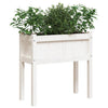 Vidaxl fioriere con poots 2 pezzi Pine solido wit bianco