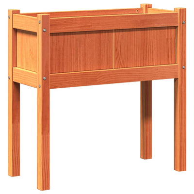 Vidaxl fioriera con gambe 70x31x70 cm la lavaggio in legno di pino marrone