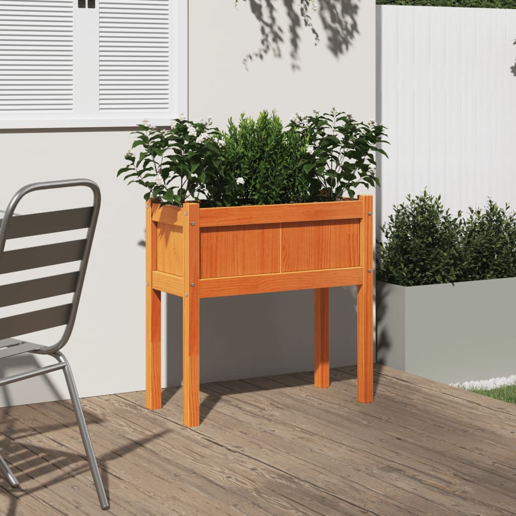 Plantilla Vidaxl con piernas 70x31x70 cm de madera de pino marrón marrón