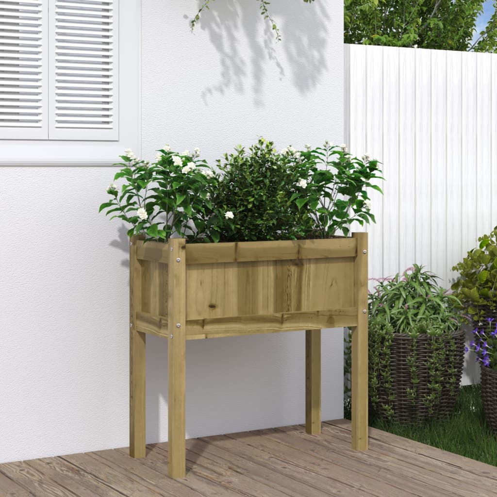 Plantilla Vidaxl con piernas 70x31x70 cm Pine impregnado