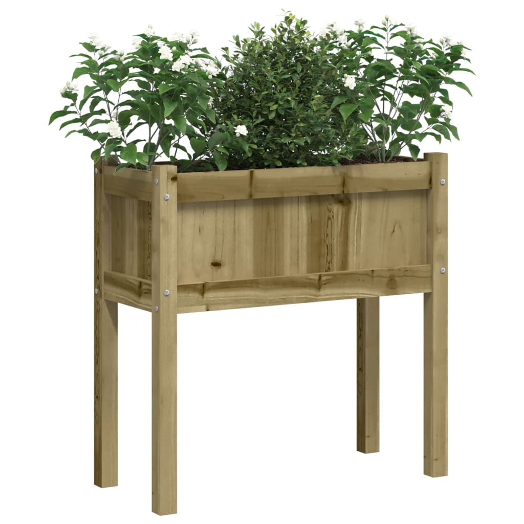 Vidaxl fioriere con gambe 2 pc cm legno impregnato