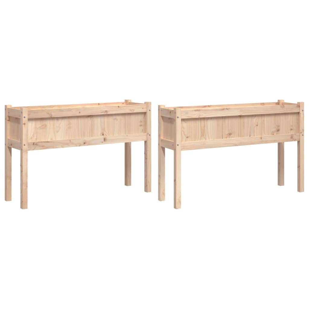 Fioriere Vidaxl con gambe 2 pezzi Pine solido