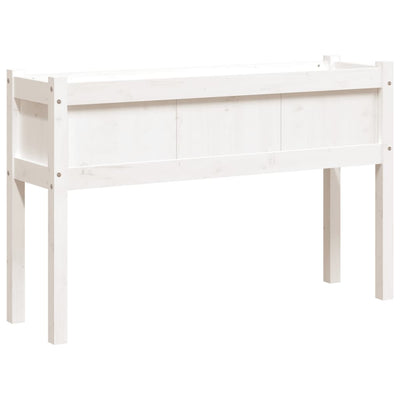 Fioriere Vidaxl con gambe 110x31x70 cm Pino solido bianco