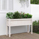 Fioriere Vidaxl con gambe 110x31x70 cm Pino solido bianco