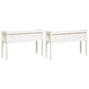 Vidaxl fioriere con poots 2 pezzi Pine solido wit bianco