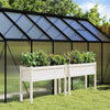 Plantadores Vidaxl con Poots 2 PCS Pine Solid With White
