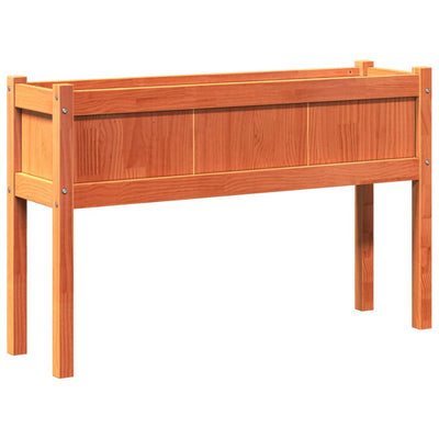 Fioriera vidaxl con gambe 110x31x70 cm lavaggio in legno di pino marrone