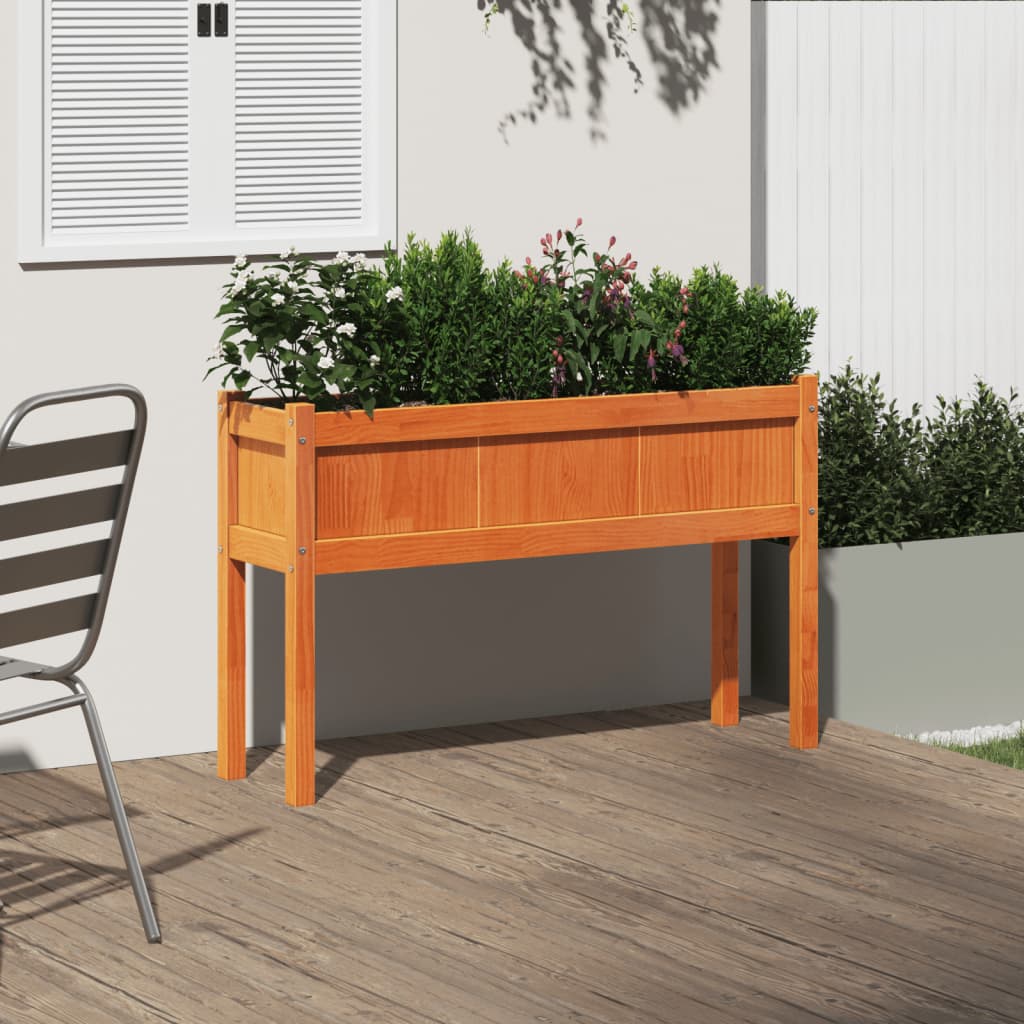 Plantilla Vidaxl con piernas 110x31x70 cm de madera de pino marrón