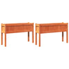 Plantadores de Vidaxl con patas 2 pcs CM Solid Pine Laving Brown