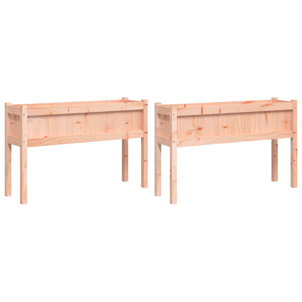 Plantadores Vidaxl con Legs 2 PCS Douglhout sólido