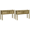 Vidaxl fioriere con gambe 2 pc cm legno impregnato