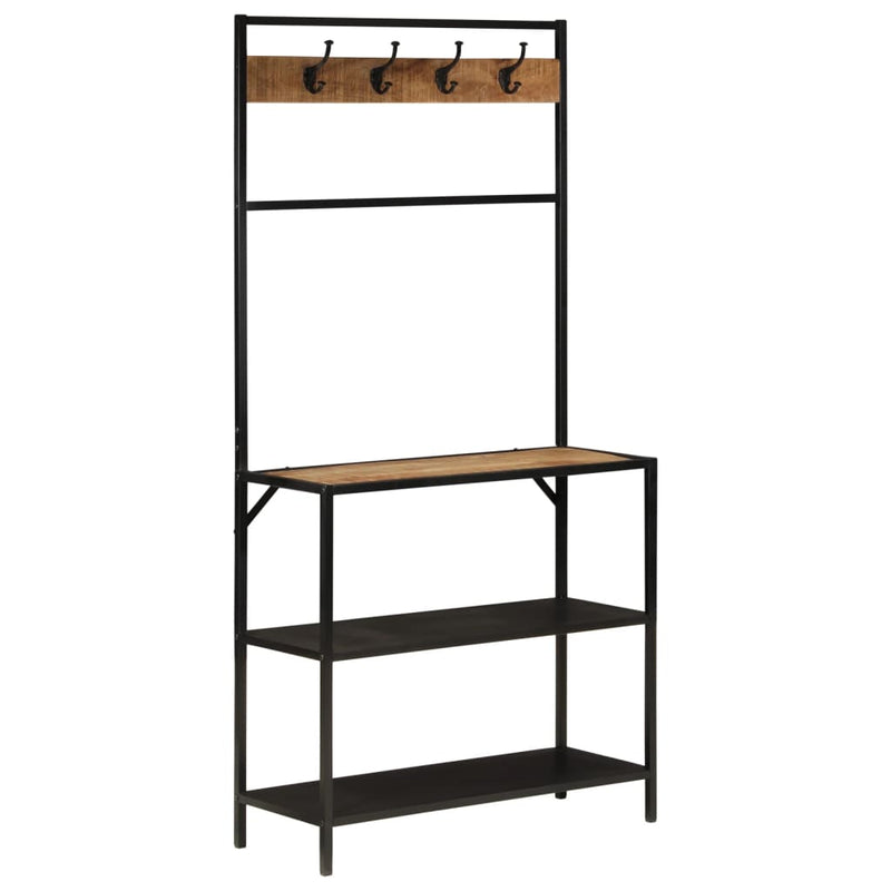 Rastrello Vidaxl 90x35x180 cm Legno di mango solido e ferro