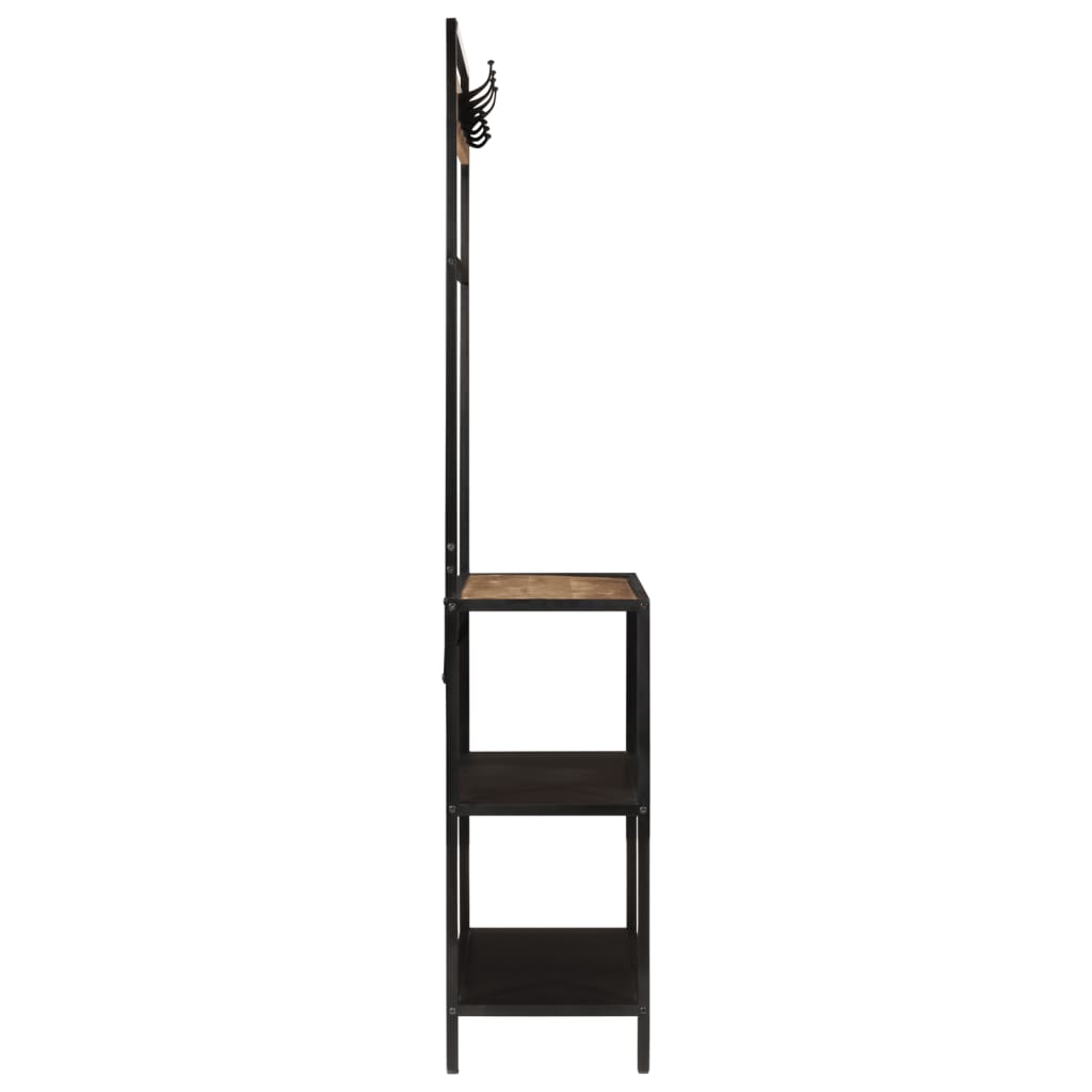 Vidaxl Coat Rack 90x35x180 cm de madera de mango sólida y hierro