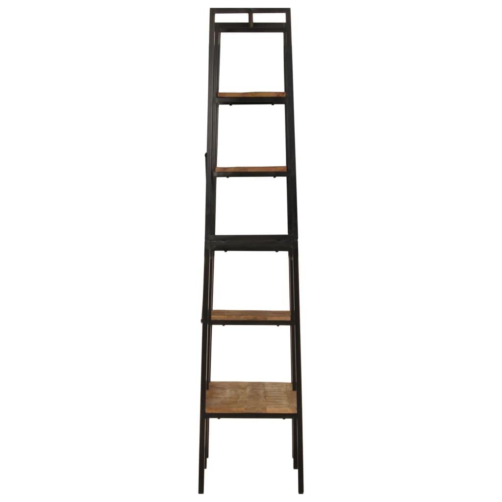 Rastrello per abiti Vidaxl con ripiani 90x40x190 cm in legno di mango solido e ferro
