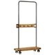 Rastrello per vestiti Vidaxl con ruote 90x35x190 cm Legno di mango solido e ferro