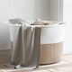 Vidaxl Lavandry Basket Ø 55x36 cm di cotone marrone e bianco