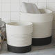 Ceste di stoccaggio Vidaxl 2 St Cotton White and Black