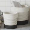 Ceste di stoccaggio Vidaxl 2 St Cotton White and Black