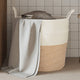 Vidaxl Cesto di stoccaggio Ø 43x38 cm di cotone marrone e bianco