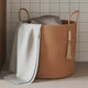 Vidaxl Cesto di stoccaggio Ø 40x35 cm di cotone marrone