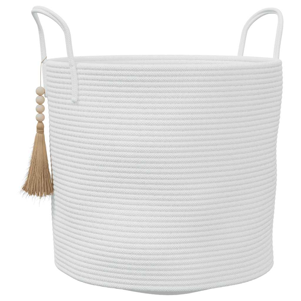 Cesto portaoggetti Vidaxx ø 40x35 cm cotone bianco